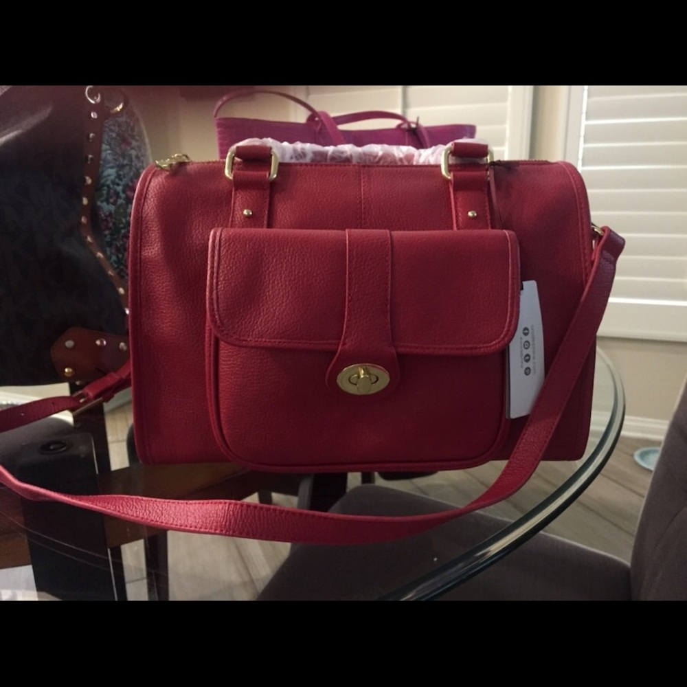 Ora Delphine red satchel